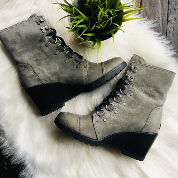 Sorel Shoes - SOREL After Hours Lace Up Wedge Boots 10 Lk New